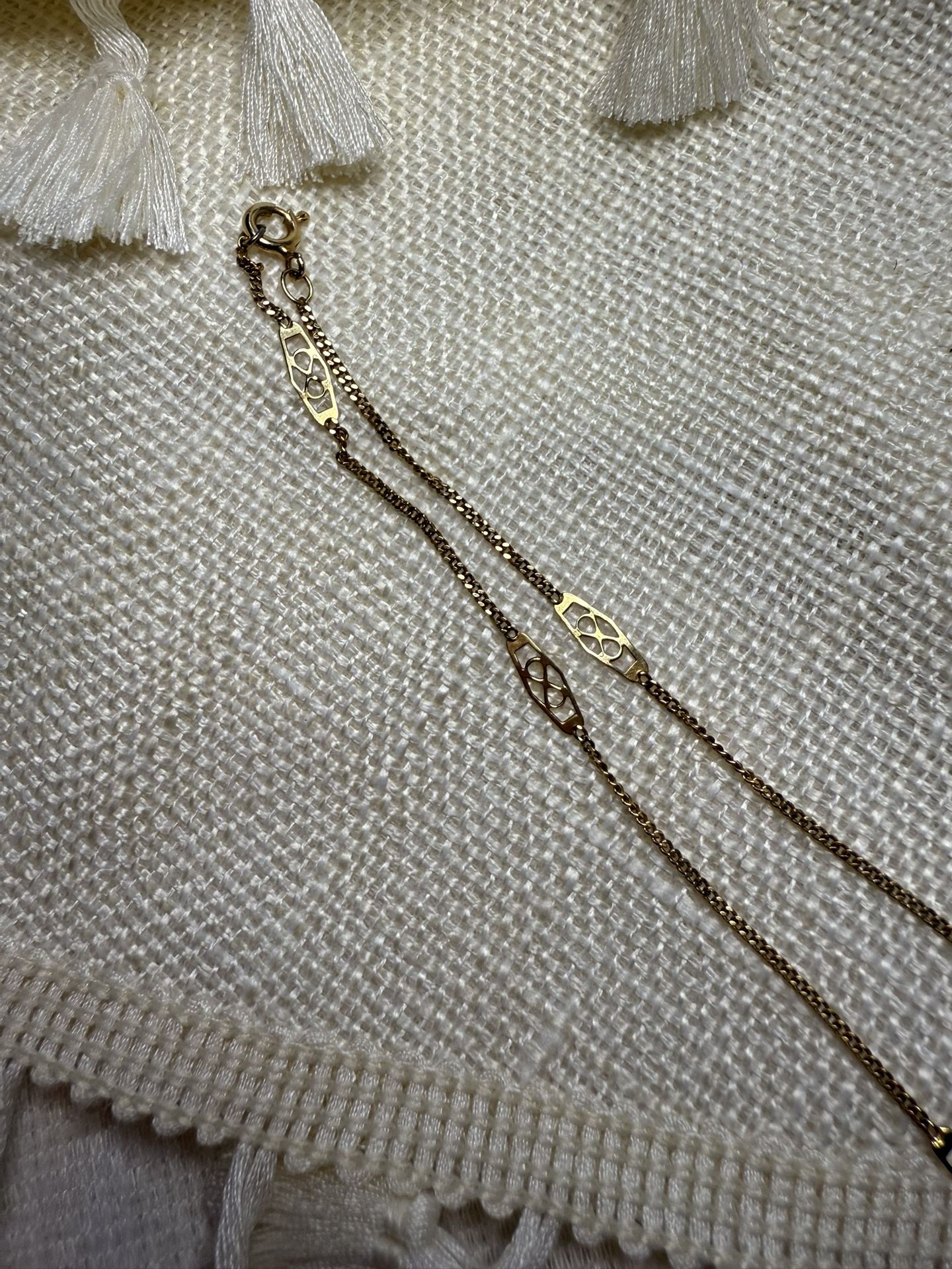 14K Yellow Gold Ichthys Christian Necklace – 15” | 2.7g | Faith Symbol Chain
