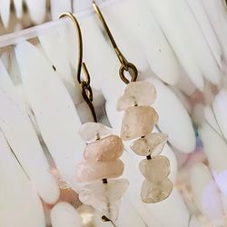 Rose Quartz Antique Earrings