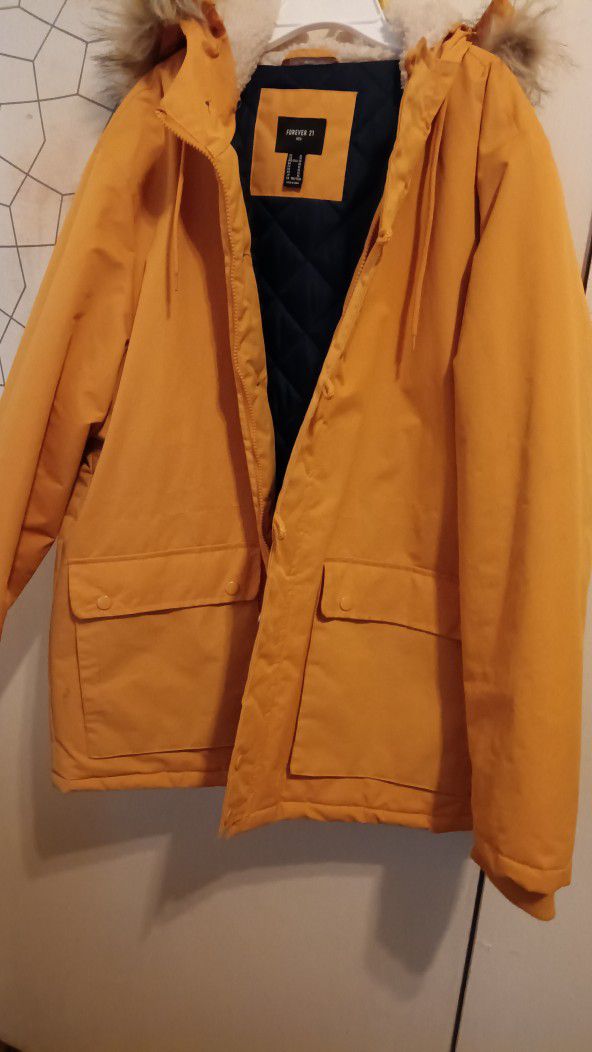 FOREVER 21  Hooded Waterproof Jacket Sz  XL