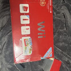 Nintendo Wii Red Console Bundle w/ Cables & Games (Mario 25th Anniversary) 