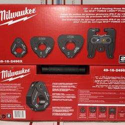 Milwaukee 1/2”-1” IPS-P Pivoting Press Ring Kit for M12 Pro Press. Model #49-16-2496x.