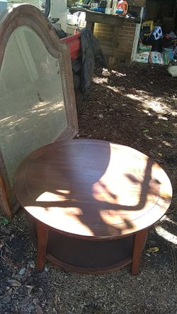 Coffee table and mirror