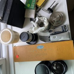 Variety of film, camera, equipment, and lenses