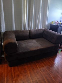 Brown Convertible Teddy Sofa Dupe - 63"