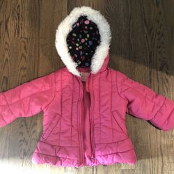 London Fog toddler puffy jacket with fleece lining size 2T
