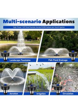 Floating Pond Fountain Aerator (1HP) – NEW