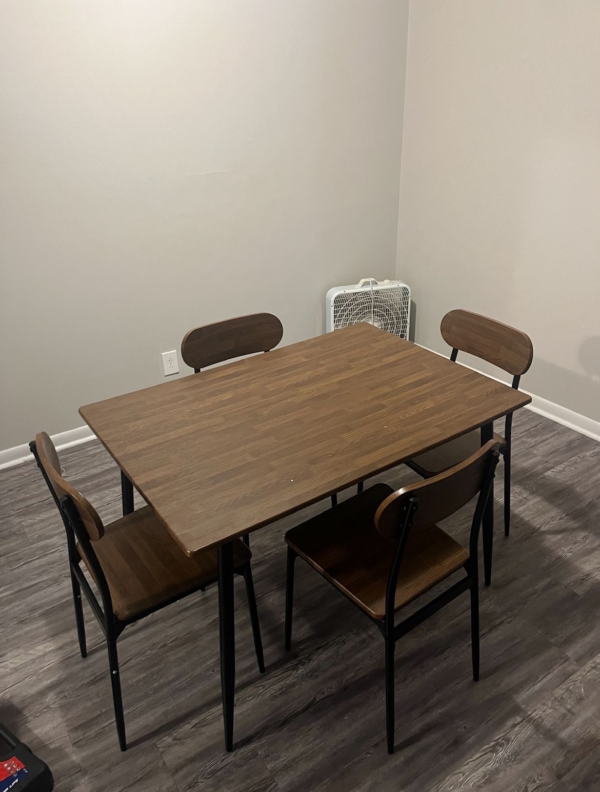 Dining table and chairs