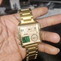 SKMEI Men's Digital Sports Watch, LED Square Large Face Analog Quartz Wrist Watch