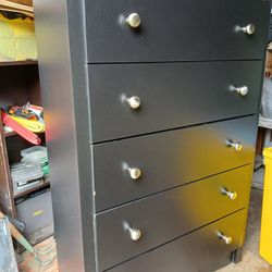 Four Drawer Dresser Black