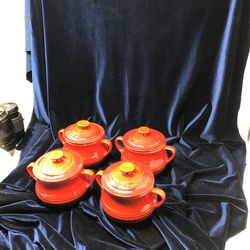 Lbs Creuset Mini Bean Pots Bean pots Cherry Red