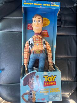 Toy Story Woody Talkin' Room Deputy Doll Figure Disney Pixar 1997 Thinkway NEW