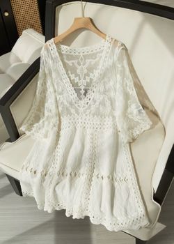 NEW Bohemian Hollow V-neck dress