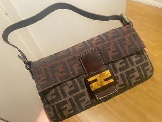Fendi Embroidered Zucca Baguette