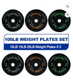 Olympic Weights Brand New 100 Lbs Rubber Set