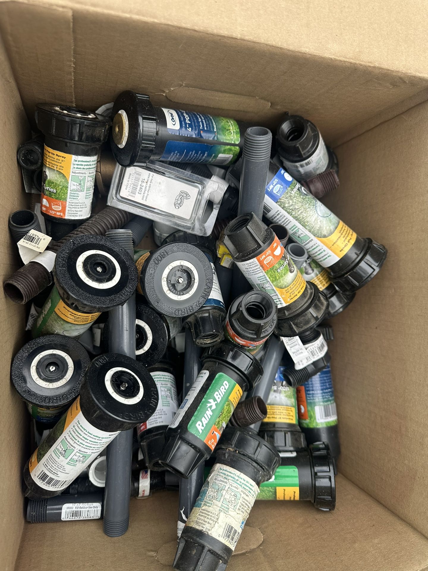 Box Of New Sprinklers / Lawn Equipment / Parts