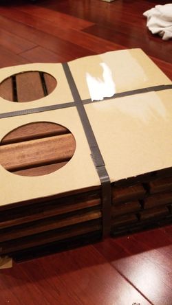 IKEA Runnen Wooden Decking Squares x3