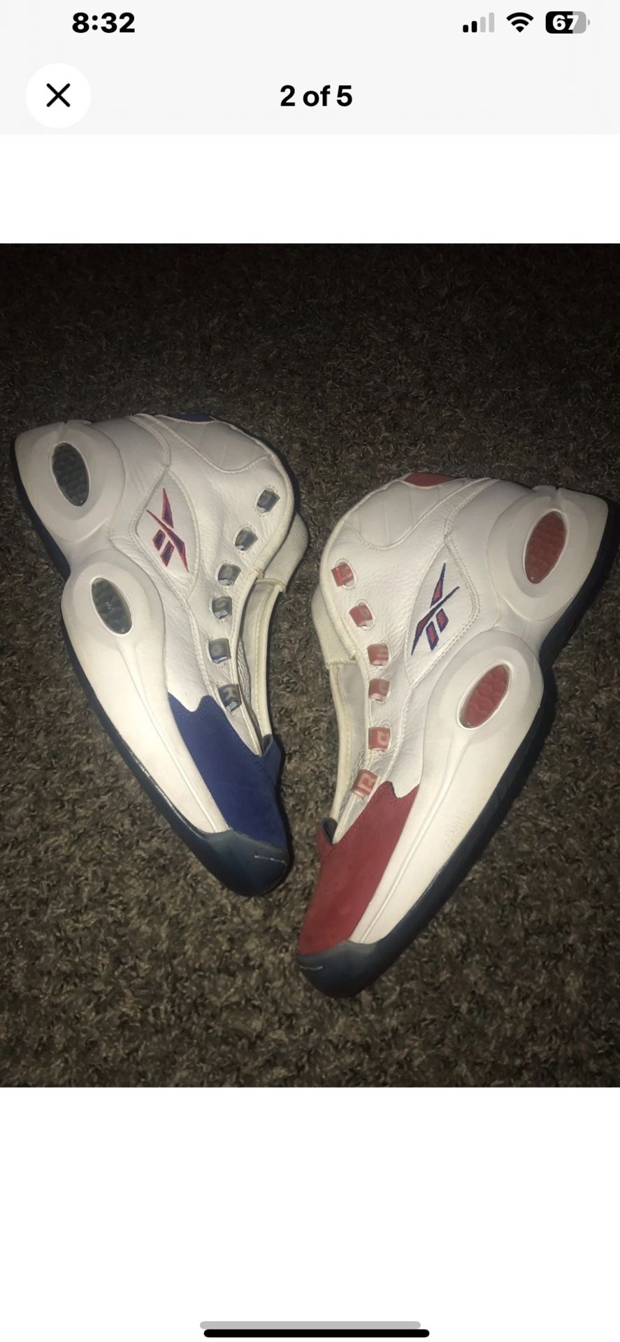Reebok “The Question Crisscross” Size 11.5