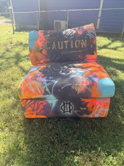 Graffiti Style Hand Painted Armchair