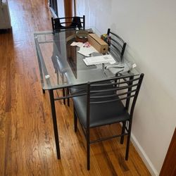 Dining Room Table Glass With 4 Chairs 
