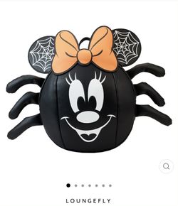 Disney Loungefly Minnie Mouse Spider Glow in the dark backpack NWT