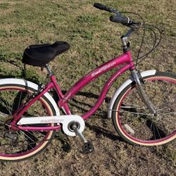 Woman’s Pink Beach Cruiser Del Rio Kent Size 26