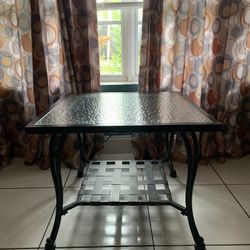 Glass end table coffee table 