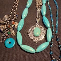 Vintage Turquoise Necklace Lot