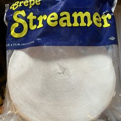 Party Streamers Dark Blue/White  Lot Of 2 500 Feet 1-3/4 Thick 