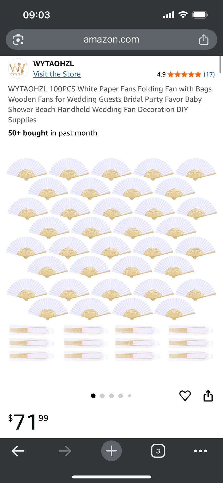 100 Paper Fans