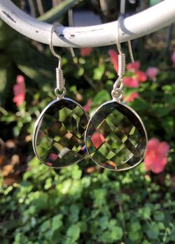 Quartz sterling silver earrings