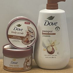 Dove Body Wash & Scrub Set