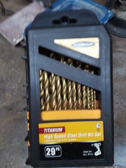 Titanium high speed steel drill bit set