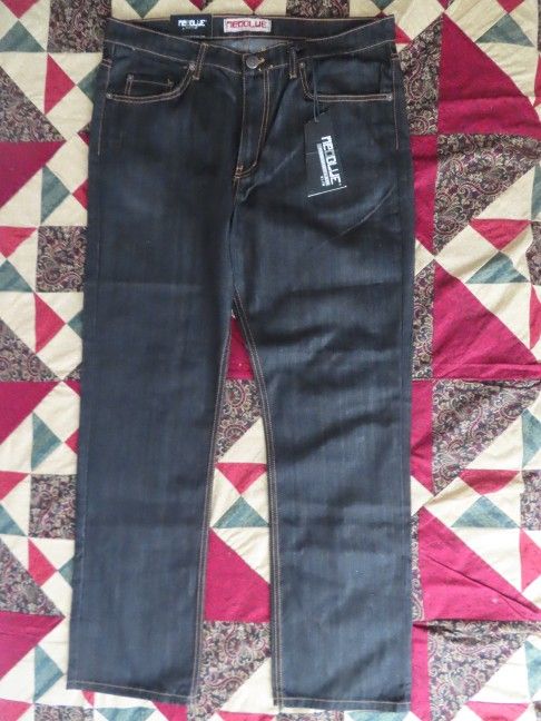 neo blue jeans indigo black gold slim 36 (36x30 3/4)