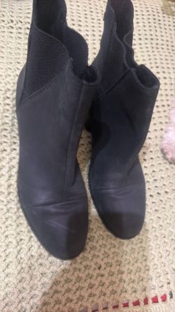 Botas Casuales TOMS Negras Tacón Grueso Talla 9 US (¡Buen Estado!)