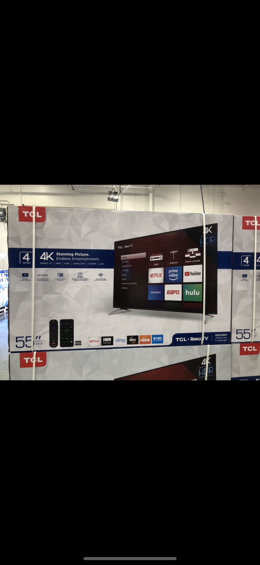 55” TCL Smart 4k Roku Led Tv 
