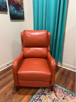 Faux Leather Nailhead Recliner
