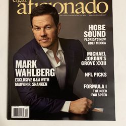 cigar aficionado Mark Wahlberg “Exclusive Q&A with Marvin” Issue November 2023