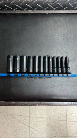Matco Tools 12pc 1/4” Drive Metric MM Deep Pro Non-Slip Impact Socket Set 5-15mm SADPMA12R