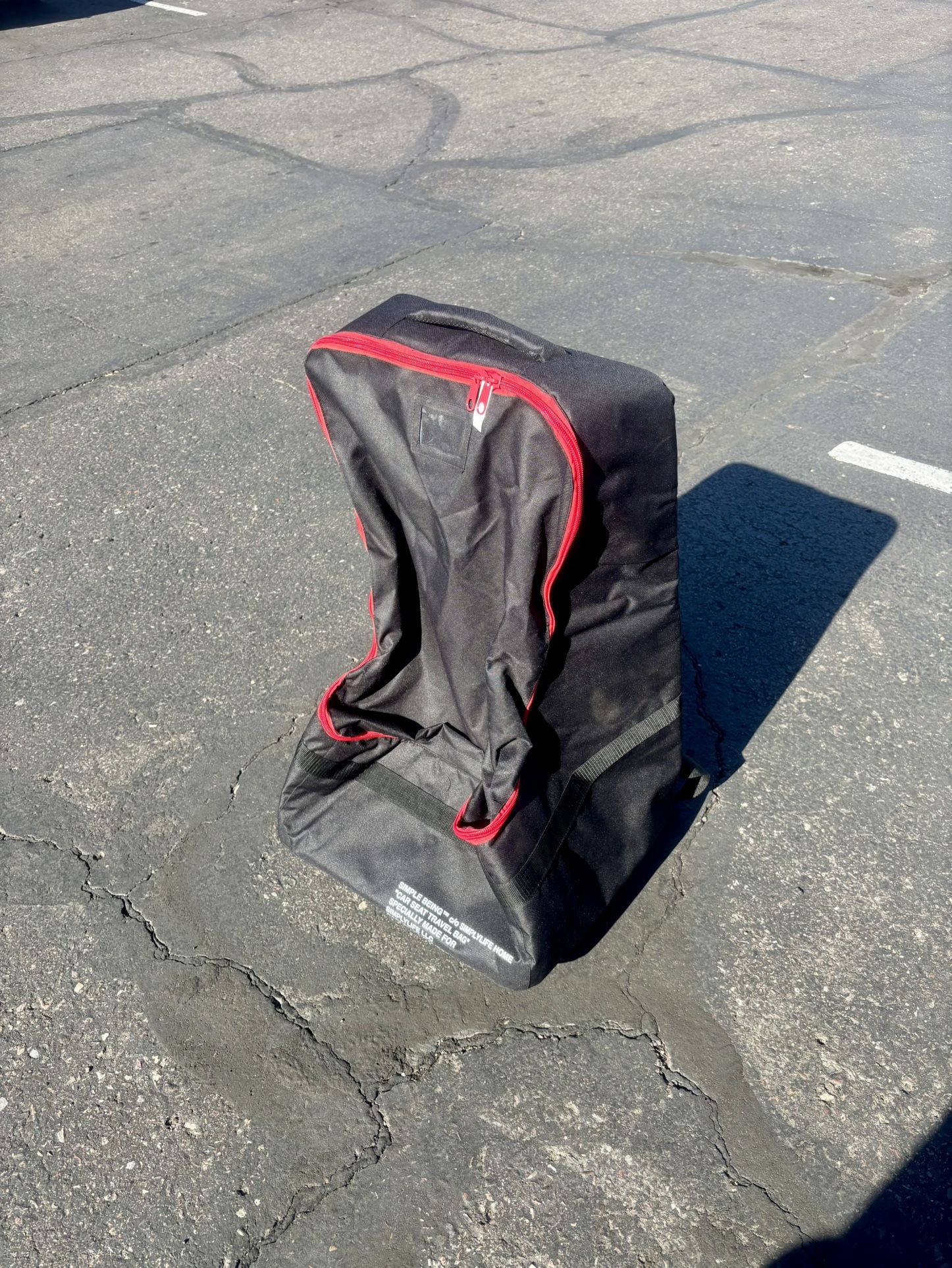 Simple Being Baby Car Seat/Booster Seat/Infant Carrier Travel Bag - Black with Wheels