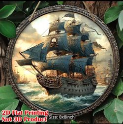 "Jolly Roger's Last Voyage" Round Wall Sign