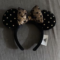 Minnie Ears Black And Gold