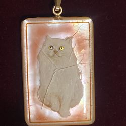 Polynesian Artifacts Vintage Cat Pendant 