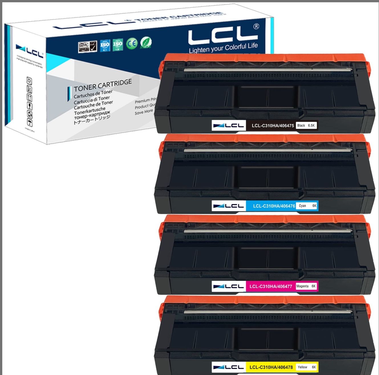 LCL Compatible Toner Cartridge Replacement For Ricoh