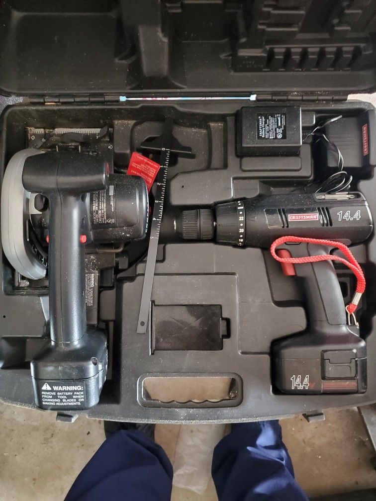 Craftsman Cordless 14.4 Volt Trim Saw & Drill/Driver