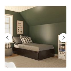 Ameriwood Home Twin  Platform Bed Frame with Drawers - BRAND NEW NEVER USED