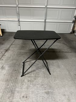 Portable Table Black Lightweight Durable 26”L x 18”W