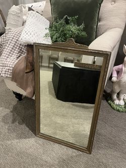 Vintage Wood Mirror 