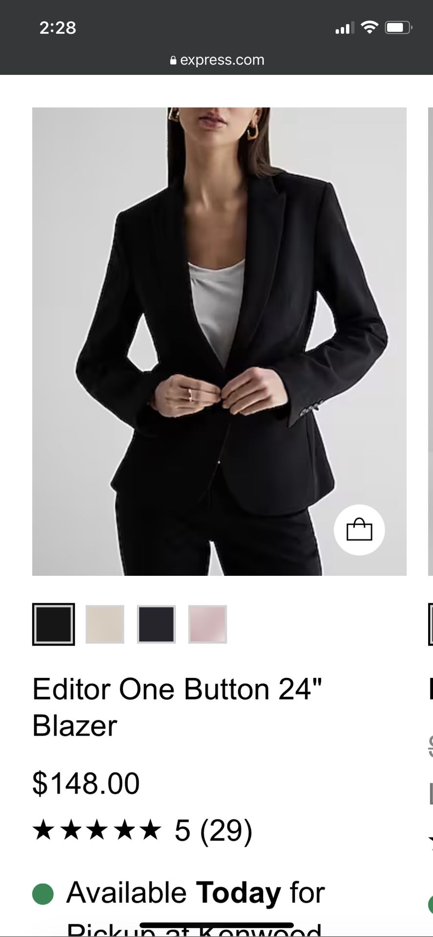 Express Editor Blazer Size 8