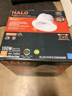 HALO RL 6-Inch Indoor/Outdoor Canless LED Downlight with Selectable Lumens and Color Temperature