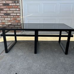 Black Glass Top Coffee Table 